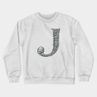 Skull Alphabet J Crewneck Sweatshirt